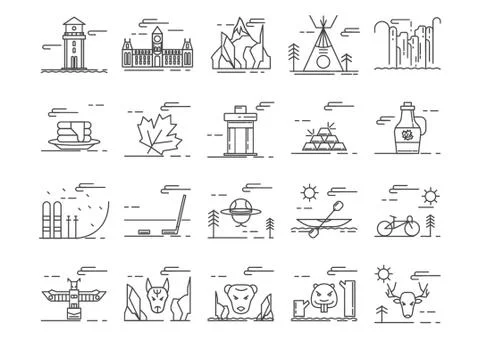 Canada Icon Set Stock-Illustration