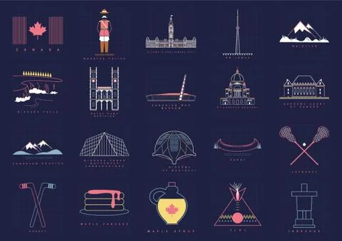 Canada Icon Set Illustration