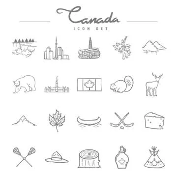 Canada Icon Set Illustration