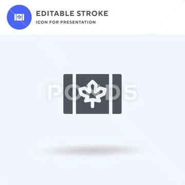 Canada icon vector, filled flat sign, solid pictogram isolated on white, logo Stock-Illustration