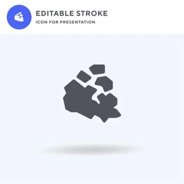 Canada icon vector, filled flat sign, solid pictogram isolated on white, logo Stock Illustration