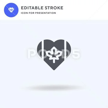 Canada icon vector, filled flat sign, solid pictogram isolated on white, logo Stock-Illustration