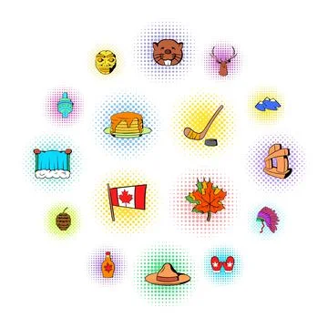 Canada Icons set Stock-Illustration