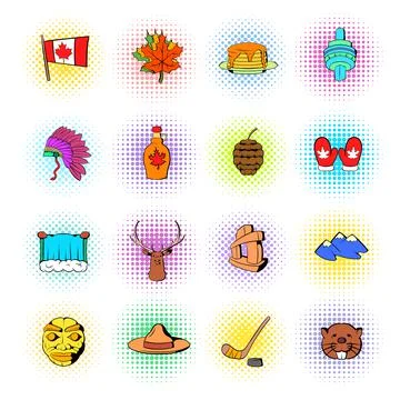 Canada Icons set Stock-Illustration