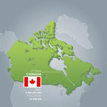 Canada information map. Stock Illustration