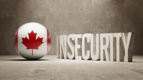 Canada. Insecurity Concept. Stock Illustration