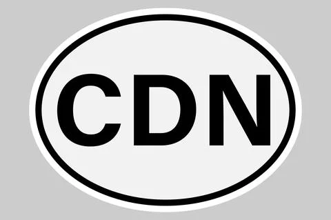 Canada international vehicle registration code Illustrazione stock