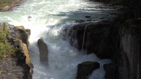 Canada Jasper NP Sunwapta Falls Stock Footage 121764294