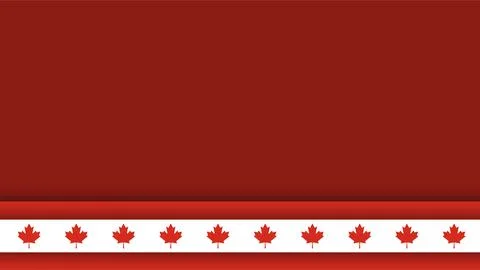 Canada Labour Day background with red maple leaves border and copy space fo.. Stock Illustration