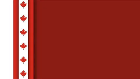Canada Labour Day background with red maple leaves and vertical stripe on d.. Stock Illustration