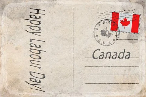 Canada Labour Day Workers Parade Background Illustrazione stock