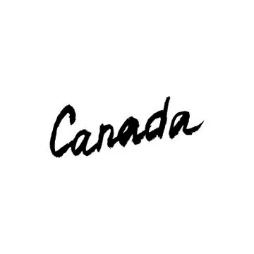 Canada lettering logo with element isolated. Hand drawn vector. Stock Illustration