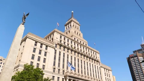 Canada Life Insurance Building in Toronto Stock Footage