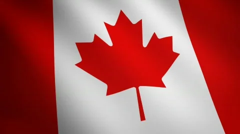 Canada looping flag waving in the wind Stock Footage 331611