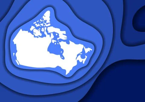 Canada map abstract schematic Stock Illustration