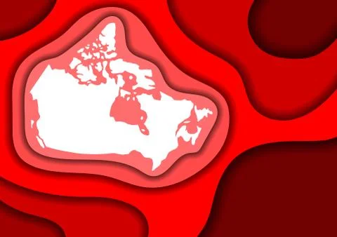 Canada map abstract schematic Illustrazione stock