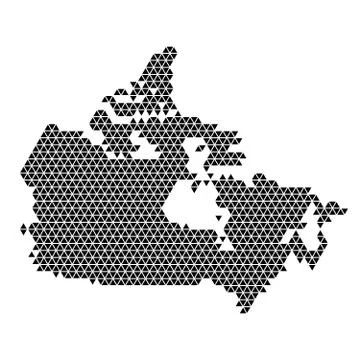 Canada map abstract schematic 库存插图