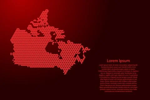 Canada map abstract schematic 库存插图
