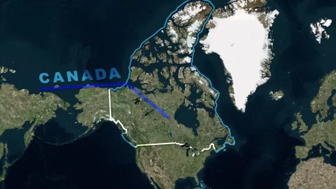 Canada Map Animation Stock Footage 273238945