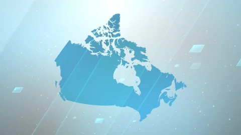 Canada Map Background Stock Footage 197942159