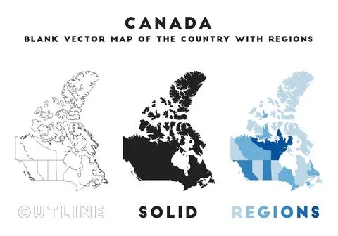 Canada map. Borders of Canada for your infographic. Vector country shape. V.. 스톡 일러스트