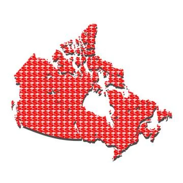 Canada map with dollars Stock Illustration