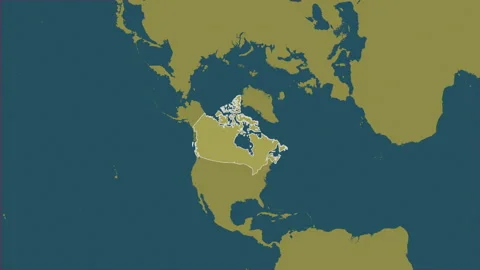 Canada map - extract. Border. Pattern. Stock Footage 147738573