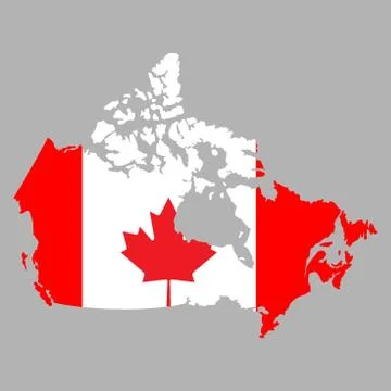 Canada map flag Vector illustration eps10 Stock Illustration