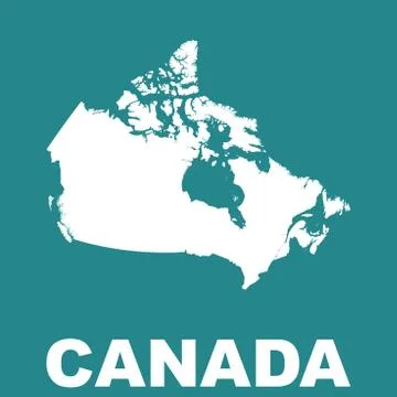 Canada map. Flat vector Ilustración de archivo