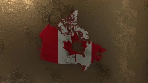 Canada  Map Stock Footage 277866392