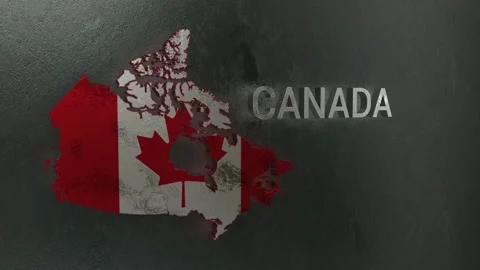 Canada Map Stock Footage 277923677