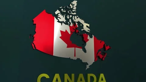 Canada Map Stock Footage 279736420