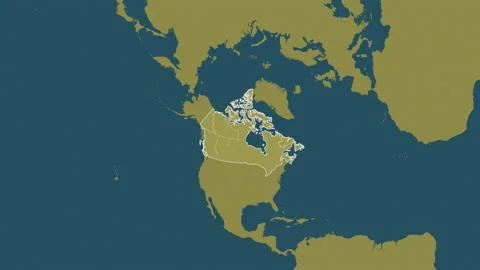 Canada map - glide. Regions. Pattern. Stock Footage 147741854
