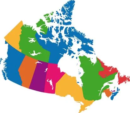 Canada map Stock Illustration