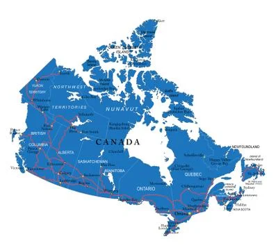 Canada map Stock Illustration