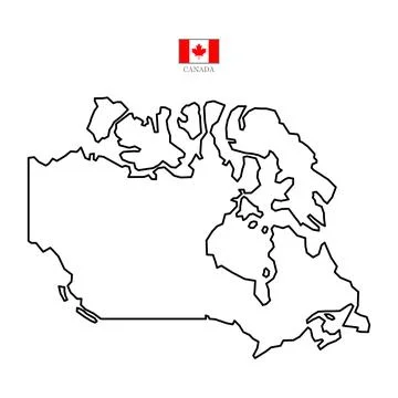 Canada map outline Stock Illustration