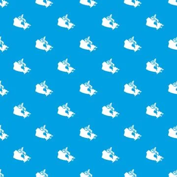 Canada map pattern seamless blue 스톡 일러스트