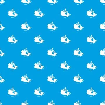 Canada map pattern vector seamless blue Illustrazione stock