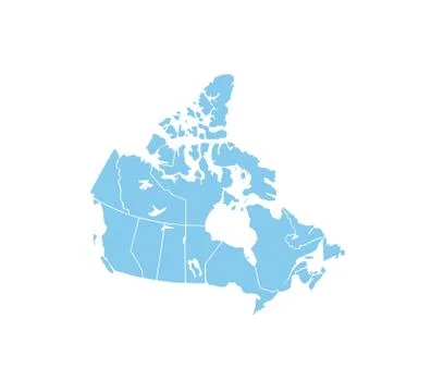 Canada Map, states border map. Vector illustration. Stock Illustration