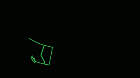 Canada map in strokes Stock Footage 4886098