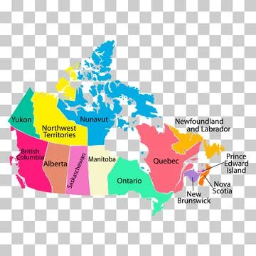 Canada map symbol shape, travel web flat concept icon vector illustration Stock Illustration