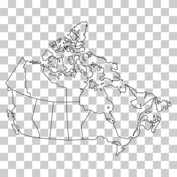 Canada map symbol shape, travel web flat concept icon vector illustration Stock Illustration
