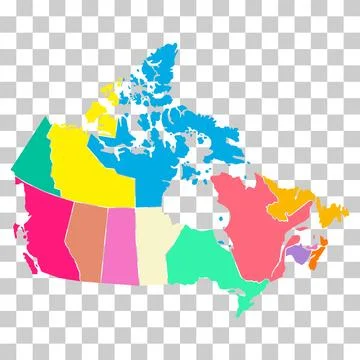 Canada map symbol shape, travel web flat concept icon vector illustration 스톡 일러스트