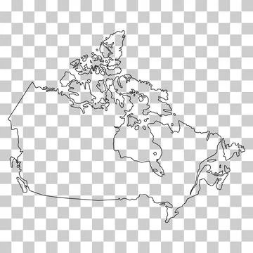 Canada map symbol shape, travel web flat concept icon vector illustration Stock Illustration