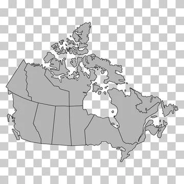 Canada map symbol shape, travel web flat concept icon vector illustration Stock Illustration