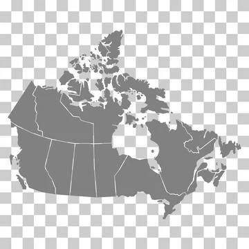 Canada map symbol shape, travel web flat concept icon vector illustration Stock Illustration