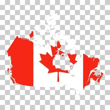 Canada map symbol shape, travel web flat concept icon vector illustration Stock Illustration