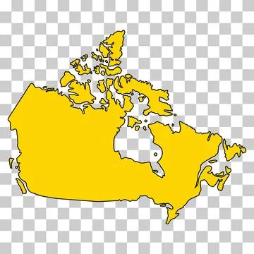 Canada map symbol shape, travel web flat concept icon vector illustration Stock Illustration