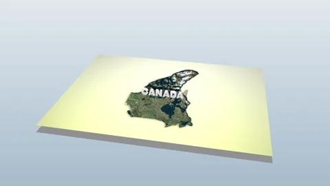 Canada Map Unfolding Video stock 284501546