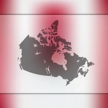 Canada map. Vector silhouette of Canada. Blurred background Stock Illustration